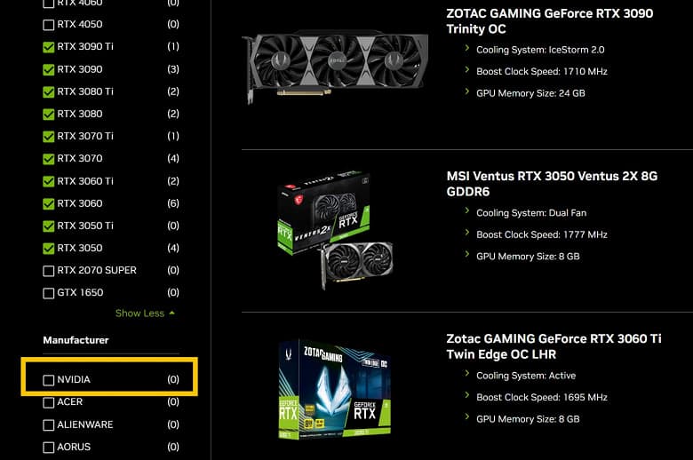 Nvidia отправляет на пенсию видеокарты GeForce RTX 30? Адаптеры Founders Edition исчезли из официального магазина компании Nvidia отправляет на пенсию видеокарты GeForce RTX 30? Адаптеры Founders Edition исчезли из официального магазина компании