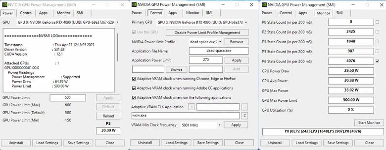 Полезная утилита для пользователей видеокарт Nvidia: NVIDIA GPU Power Management позволяет устанавливать лимиты потребления и частоты для каждого конкретного приложения