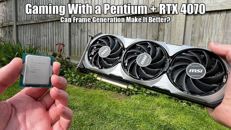 Что будет, если собрать ПК из 600-долларовой GeForce RTX 4070 и 90-долларового Pentium G7400. Эксперимент показал, насколько такой ПК хорош в играх Что будет, если собрать ПК из 600-долларовой GeForce RTX 4070 и 90-долларового Pentium G7400. Эксперимент показал, насколько такой ПК хорош в играх