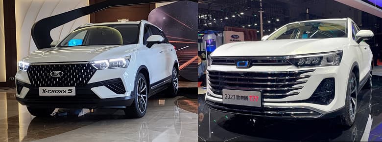 В Китае засветили рестайлинговый Lada X-cross 5? FAW привезла на Шанхайский автосалон обновленный кроссовер Bestune T77