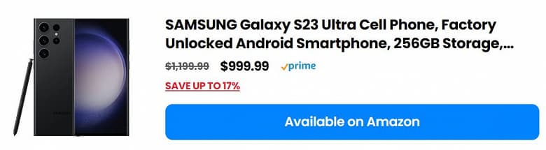 Цена на Samsung Galaxy S23 Ultra и другие смартфоны линейки достигла минимального уровня в США