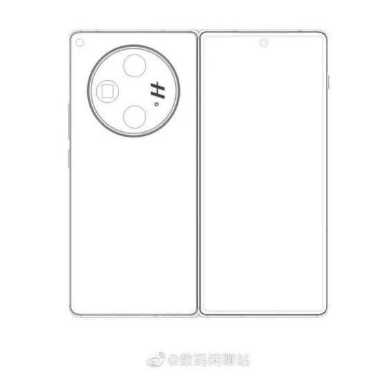 Появился чертёж складного смартфона Oppo Find N3 в интернете