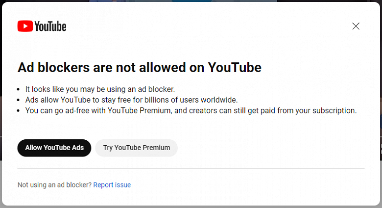 YouTube позволяет смотреть видео без подписки Premium для пользователей блокировщиков рекламы. Google запускает новый экспериментальный проект YouTube позволяет смотреть видео без подписки Premium для пользователей блокировщиков рекламы. Google запускает новый экспериментальный проект