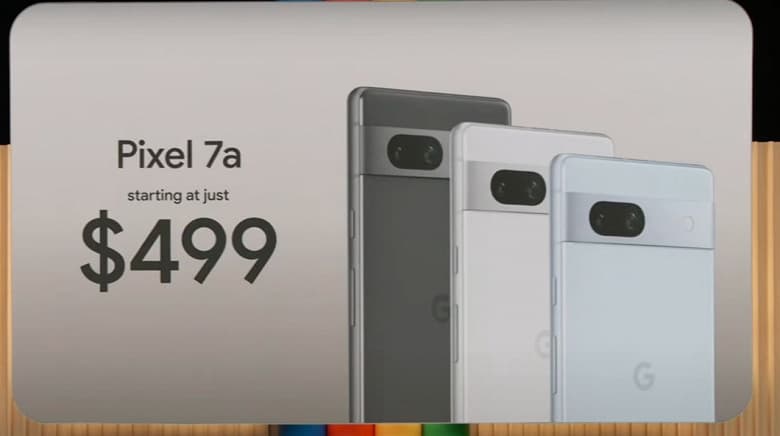 Представлен Google Pixel 7a. Экран OLED 6,13 дюйма 90 Гц, топовая SoC Tensor G2, 64 Мп и 4385 мА·ч за 500 долларов