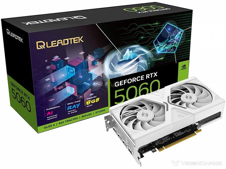 Leadtek выпустила белую GeForce RTX 5060 Hurricane для начального уровня Leadtek выпустила белую GeForce RTX 5060 Hurricane для начального уровня