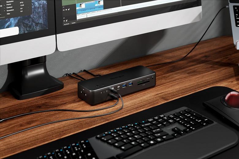 У этой док-станции четыре порта Thunderbolt, слоты для трёх карт памяти и слот для SSD. Представлена Kensington EQ Pro 19-in-1 Thunderbolt 5