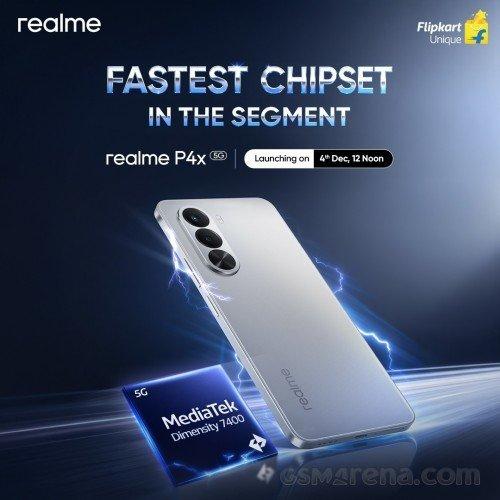 Realme берёт пример с Galaxy, а не с iPhone: P4x получит аккумулятор ёмкостью 7000 мАч