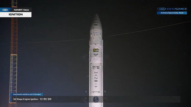 Взрыв ракеты HANBIT-Nano южнокорейского стартапа Innospace во время пуска