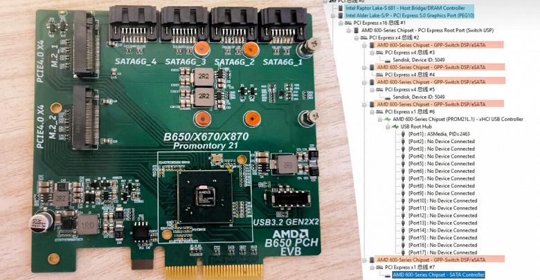 Open-source проект превращает чипсеты AMD 600/800 в универсальные PCIe-платы расширения с M.2, SATA и USB Open-source проект превращает чипсеты AMD 600/800 в универсальные PCIe-платы расширения с M.2, SATA и USB