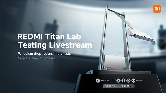 Xiaomi испытает прочность Redmi Note 15 в прямом эфире Xiaomi испытает прочность Redmi Note 15 в прямом эфире