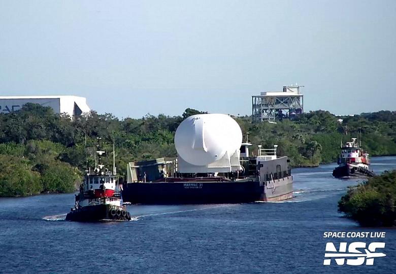 SpaceX провела испытания баржи для доставки Starship из Техаса во Флориду SpaceX провела испытания баржи для доставки Starship из Техаса во Флориду