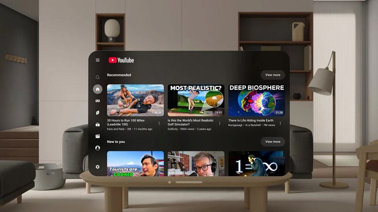YouTube теперь доступен на Apple Vision Pro YouTube теперь доступен на Apple Vision Pro