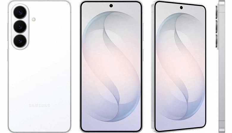 Белоснежный Samsung Galaxy S26 на свежих рендерах