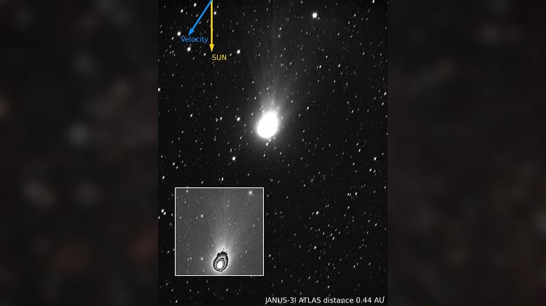 Пересмотр габаритов кометы 3I/ATLAS: природа её негравитационного ускорения оказалась сложнее, чем предполагалось Пересмотр габаритов кометы 3I/ATLAS: природа её негравитационного ускорения оказалась сложнее, чем предполагалось