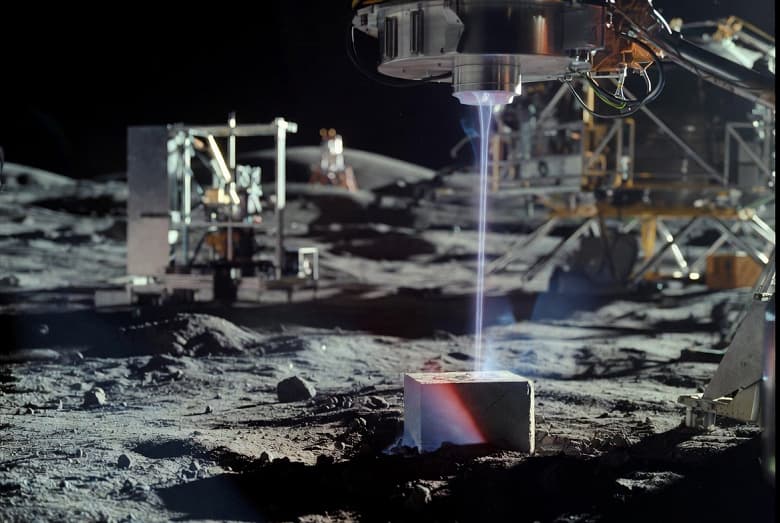 Из лунного грунта с помощью лазера создали прочные блоки для строительства баз на спутнике Из лунного грунта с помощью лазера создали прочные блоки для строительства баз на спутнике