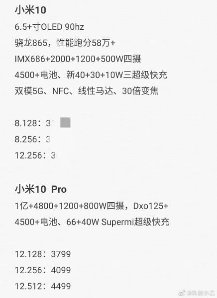 Раскрыты характеристики и стоимость Xiaomi Mi 10 и Mi 10 Pro. По-прежнему дешево, но едва ли инновационно Раскрыты характеристики и стоимость Xiaomi Mi 10 и Mi 10 Pro. По-прежнему дешево, но едва ли инновационно