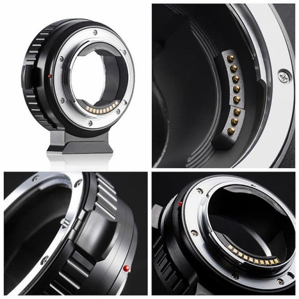 Адаптер K&F Concept EF-E AF II позволяет устанавливать объективы с креплением Canon EF на камеры с креплением Sony E Адаптер K&F Concept EF-E AF II позволяет устанавливать объективы с креплением Canon EF на камеры с креплением Sony E