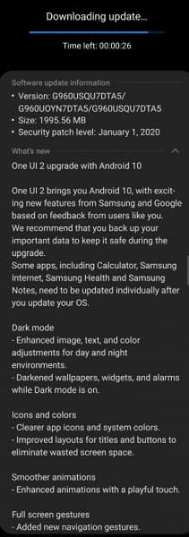 Samsung снова удивляет, выпуская Android 10 для Galaxy S9 раньше намеченного срока Samsung снова удивляет, выпуская Android 10 для Galaxy S9 раньше намеченного срока
