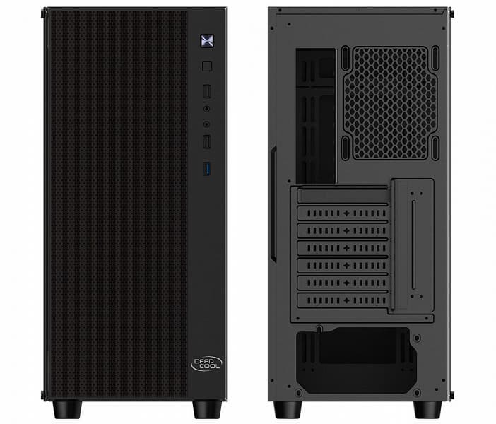 Передняя панель корпуса DeepCool Matrexx 55 Mesh 4F почти полностью изготовлена из сетки
