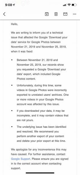 Это фиаско. Google случайно разослала видео пользователей незнакомцам
