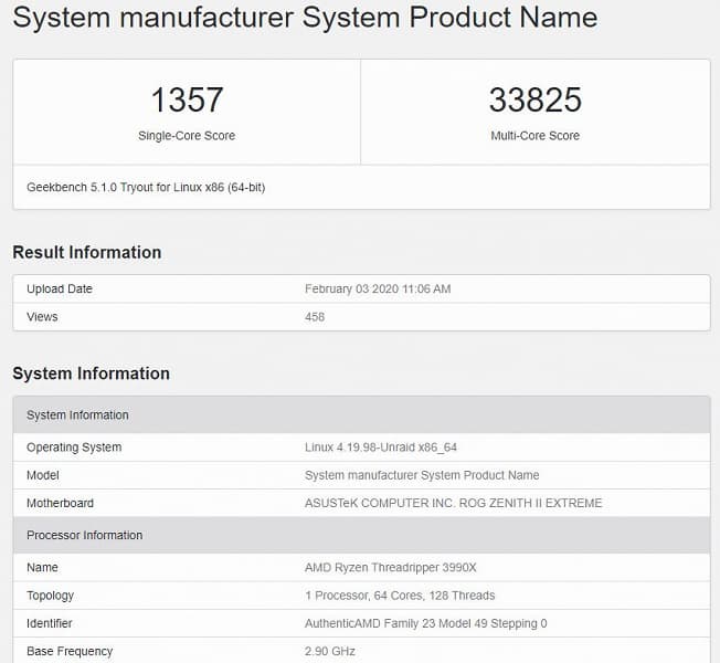 64-ядерный AMD Ryzen Threadripper 3990X уничтожает практически любой процессор Intel в новом тесте