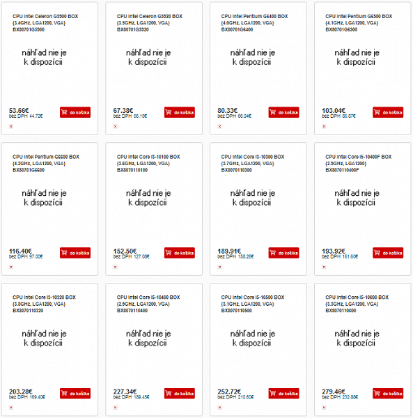 Стали известны цены на новые настольные процессоры Intel 