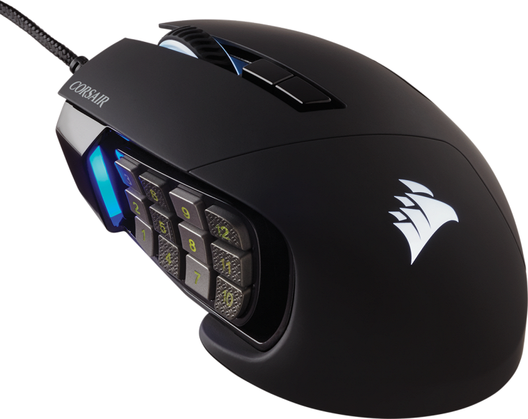Мышь Corsair Scimitar RGB Elite оснащена 17 программируемыми кнопками