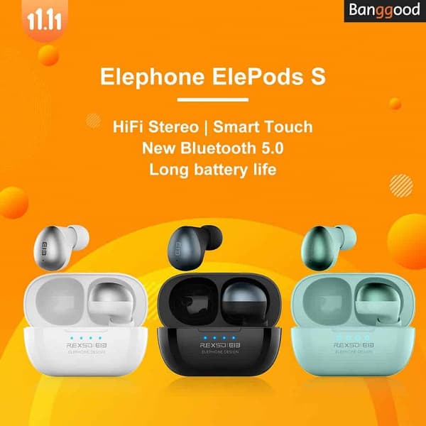 Копеечные TWS-наушники с шумоподавлением и IPX5. Представлены Elephone ElePods S