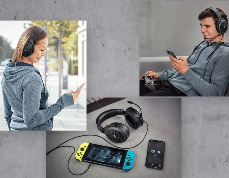 Гарнитура Corsair HS70 Bluetooth поддерживает проводное и беспроводное подключение одновременно