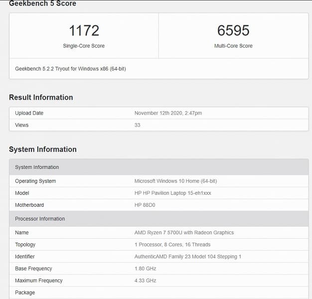 Раскрыты характеристики мобильного APU Ryzen 7 5700U. Частота выше, чем у Ryzen 7 4800U Раскрыты характеристики мобильного APU Ryzen 7 5700U. Частота выше, чем у Ryzen 7 4800U
