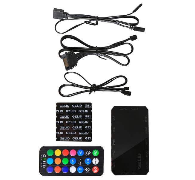Контроллер подсветки Gelid Amber5 комплектуется радиочастотным пультом ДУ