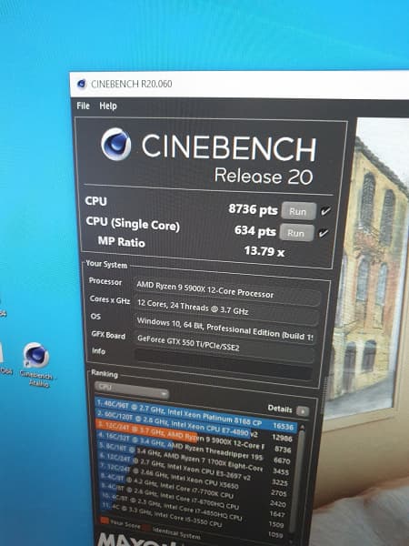 12-ядерный Ryzen 9 5900X обошел 10-ядерный Intel Core i9-10900K в тесте CPU-Z и практически не уступил Ryzen 9 5950X в тесте Geekbench