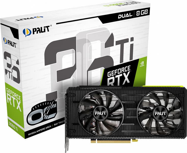 Компания Palit добавила видеокарты GeForce RTX 3060 Ti в серии GamingPro и Dual