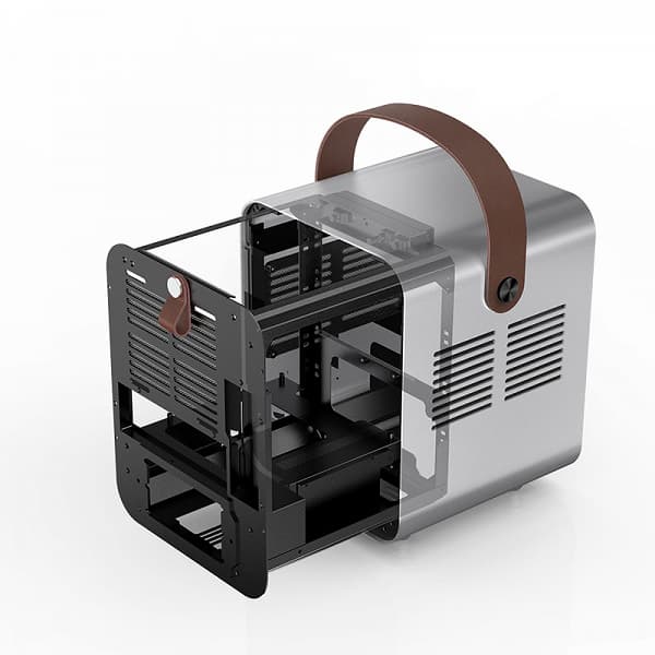 Корпус Jonsbo BO 100, рассчитанный на платы типоразмера mini-ITX, выделяется уникальной ручкой