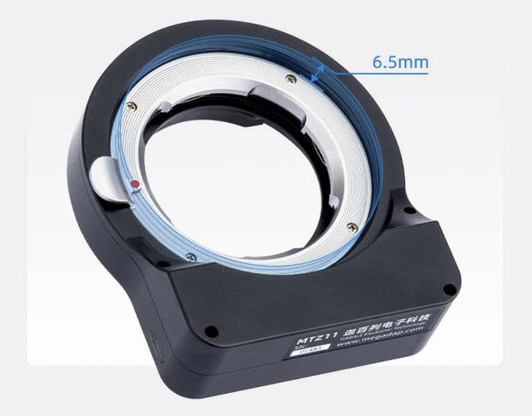 Адаптер Megadap MTZ11 обеспечивает автофокусировку объективов с ручной фокусировкой при установке на камеры Nikon Z