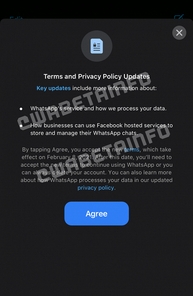 Политика WhatsApp изменится, несогласным грозит отлучение от мессенджера