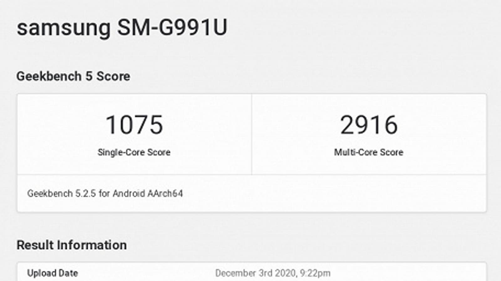 Samsung Galaxy S21 на Snapdragon 888 засветился в Geekbench, но результат теста не впечатляет