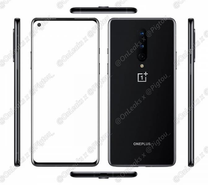 OnePlus 8 со всех сторон на новом рендере OnePlus 8 со всех сторон на новом рендере