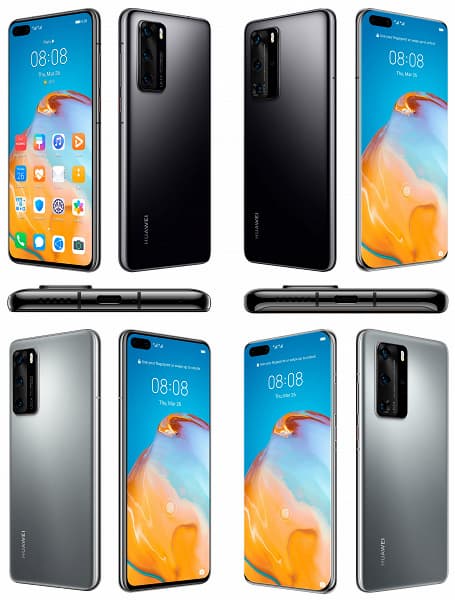 Huawei P40 и P40 Pro в полный рост на официальных рендерах Huawei P40 и P40 Pro в полный рост на официальных рендерах