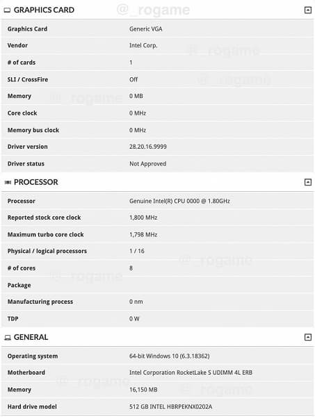 Это основное оружие Intel против Ryzen 4000. Первый CPU Rocket Lake-S засветился в бенчмарке