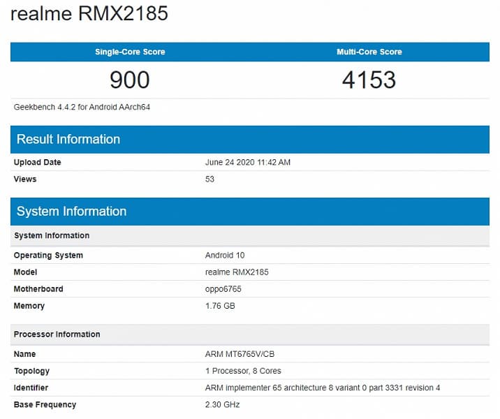 Потенциальный бюджетный хит Realme C11 разочаровывает производительностью в первом тесте