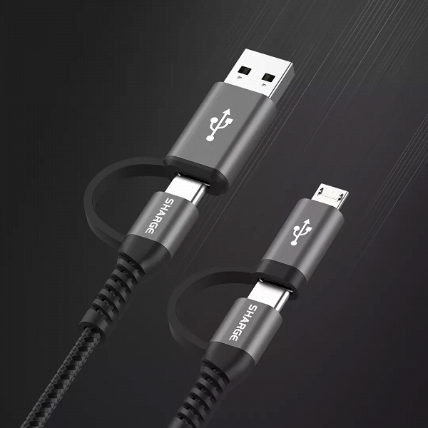 На Xiaomi Youpin появился кабель с разъемами USB-A, MicroUSB и двумя USB-C