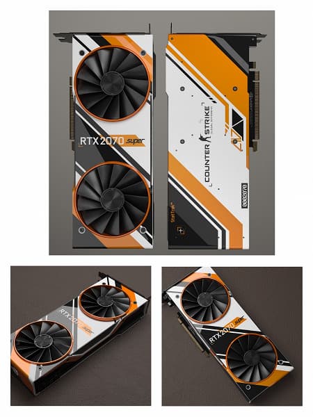 Вероятно, очень редкая GeForce RTX 2070 Super для фанатов CS:GO. Такие карты Nvidia дарила в рамках конкурса в Китае