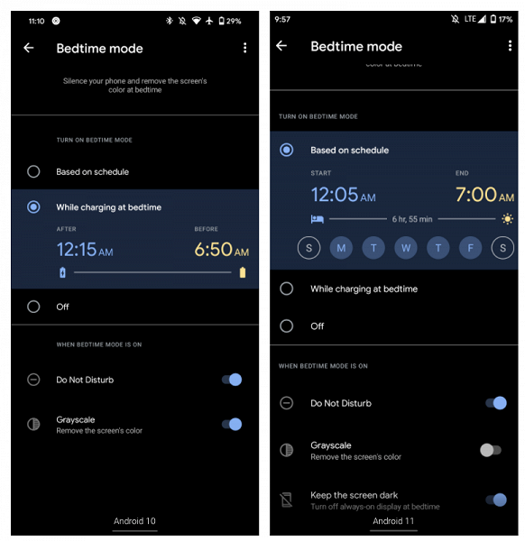Ещё одна полезная фишка Android 11. Смартфоны смогут выключать «всегда включенный дисплей» на ночь