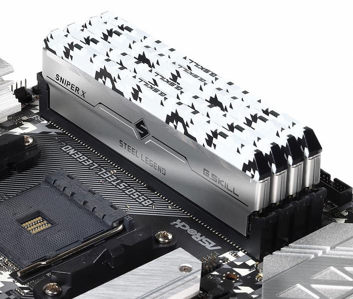 Модули памяти G.Skill SniperX Steel Legend по оформлению гармонируют с платами ASRock Steel Legend 