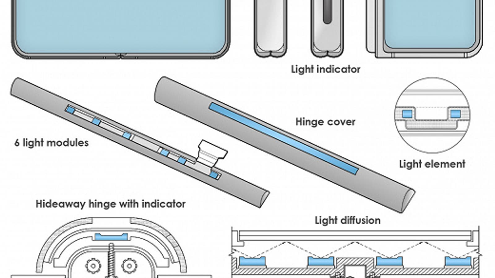 Samsung Galaxy Z Fold3 с третьим «экраном» на шарнире. Первые изображения