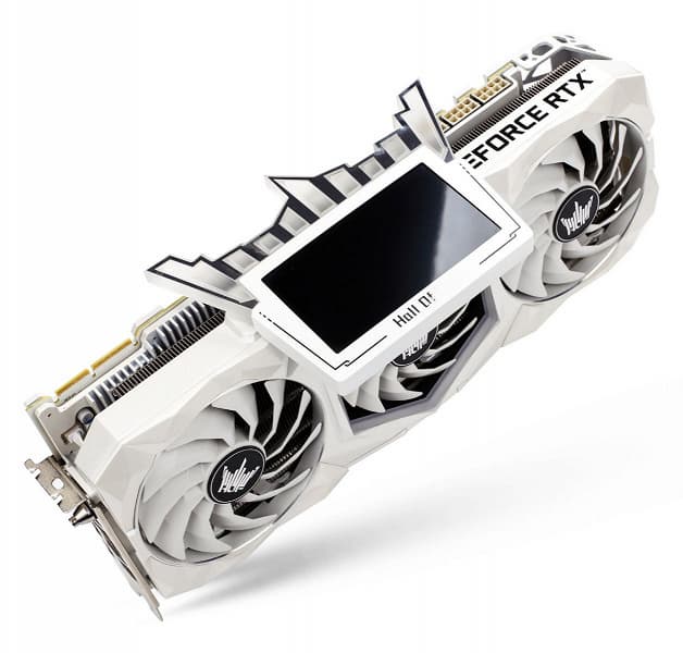 Гигантская видеокарта с огромным экраном и внушительным разгоном. Представлена Galax GeForce RTX 3090 HOF в шести модификациях