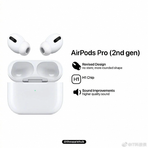 Apple AirPods Pro 2 с отрезанной ножкой на первом изображении