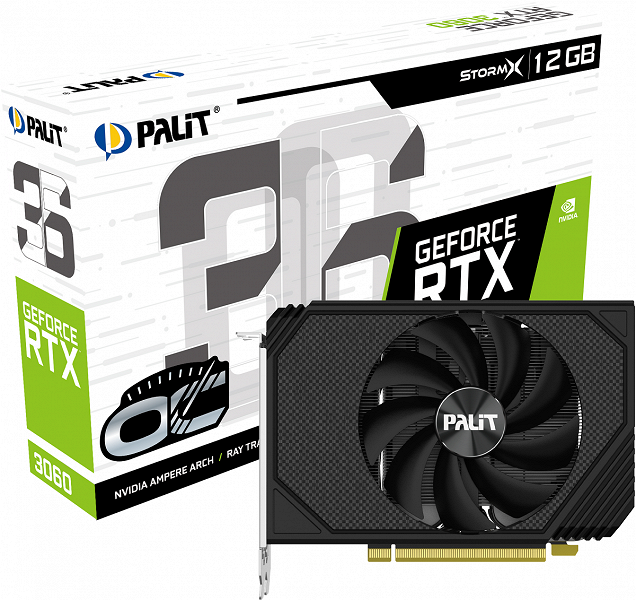 Palit начинает продажи видеокарт GeForce RTX 3060 Dual и StormX 