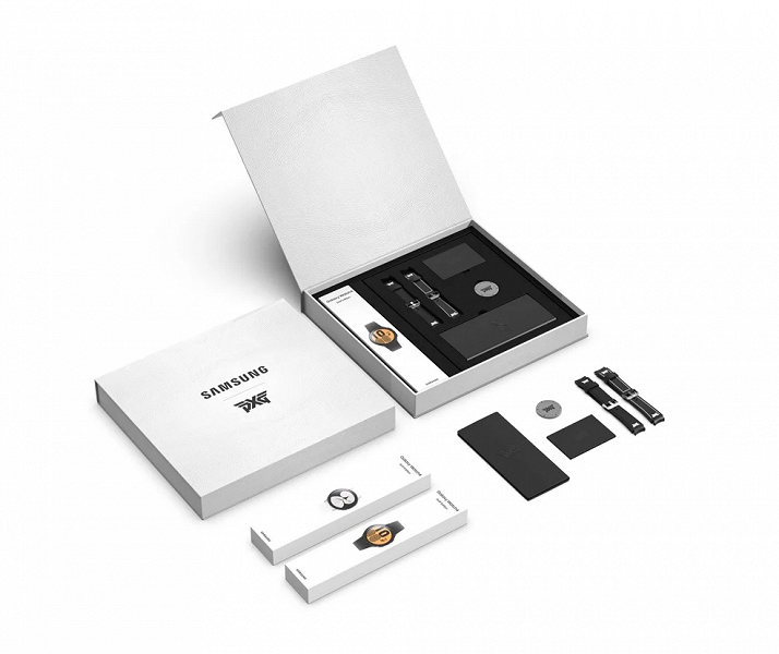 Представлена новая версия Samsung Galaxy Watch 4 с  кожаным кошельком, двумя ремешками, тремя циферблатами и маркером мяча для гольфа PXG